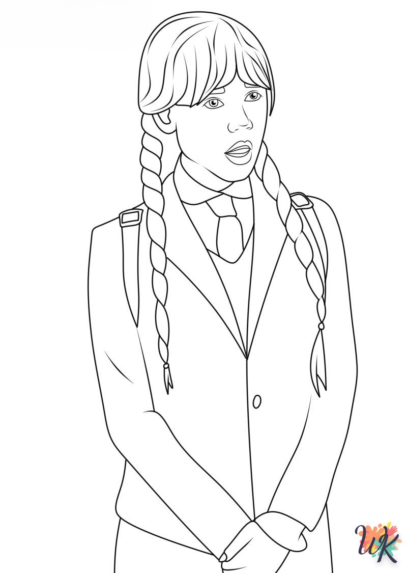 Coloriage Wednesday Addams 27