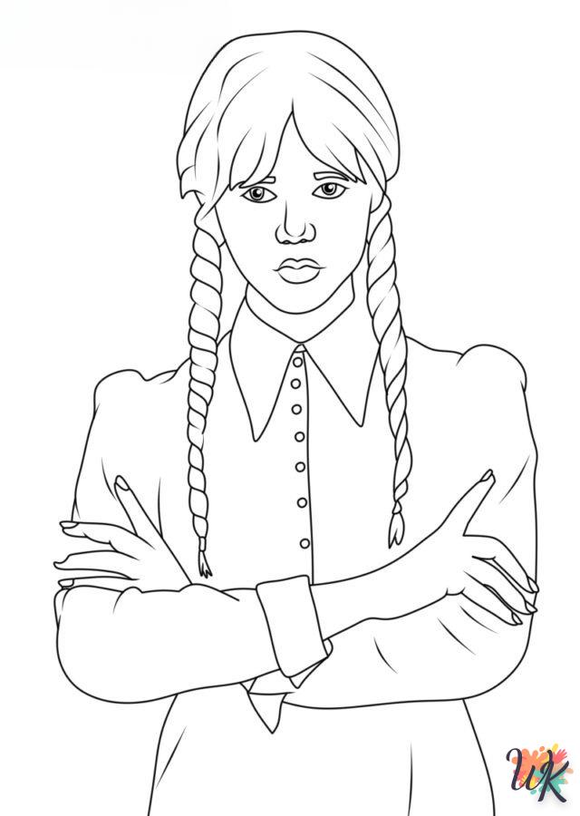 Coloriage Wednesday Addams 45