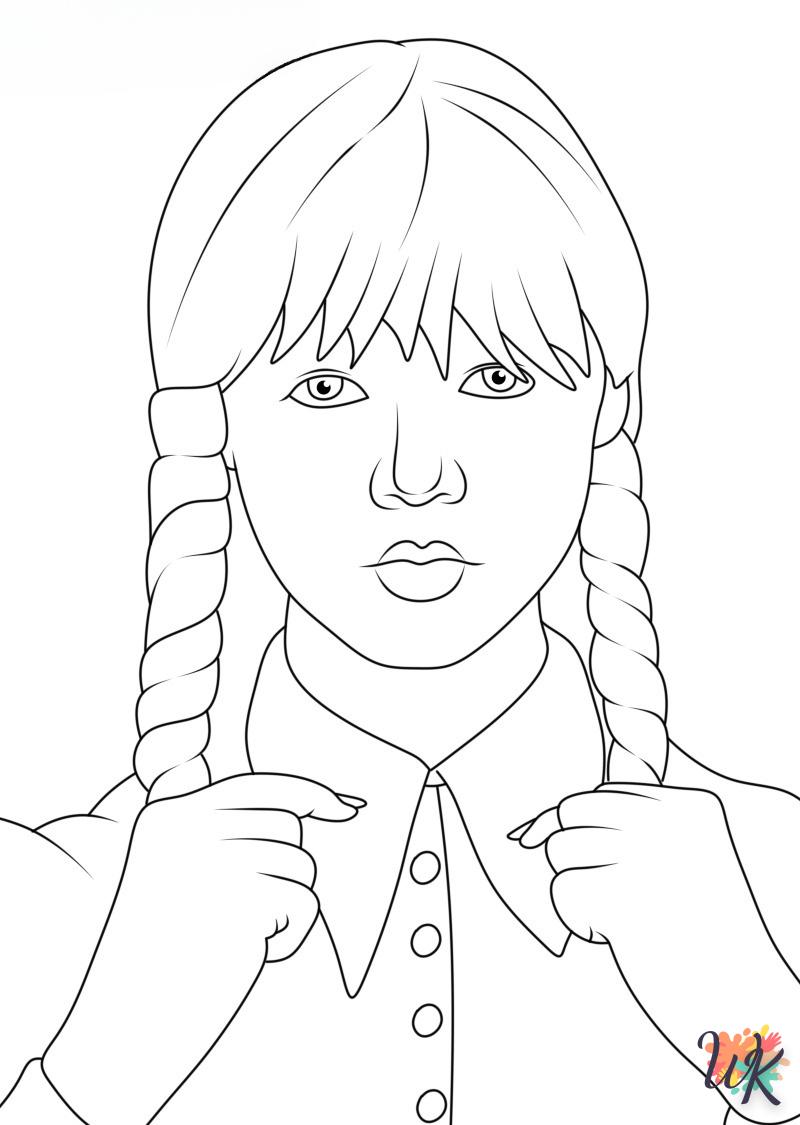 Coloriage Wednesday Addams 8