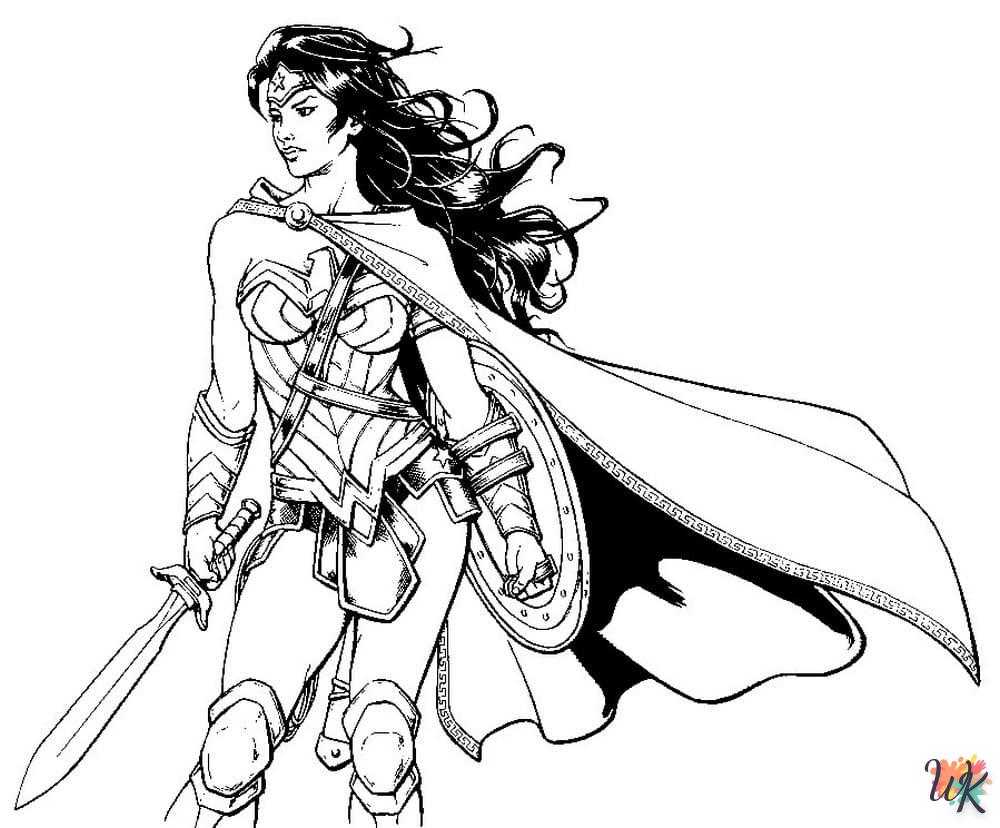 coloriage Wonder Woman  pour enfant de 2 ans