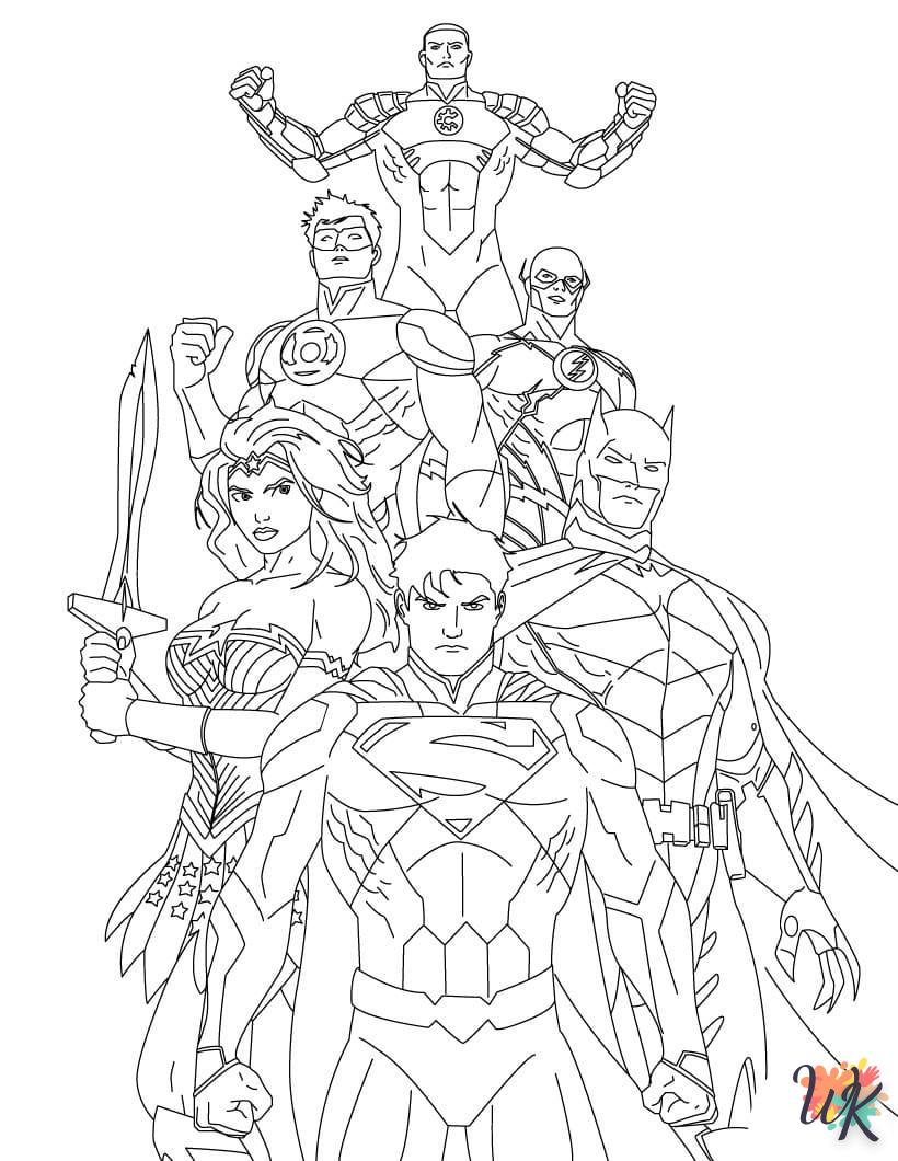 coloriage DC Comics  en ligne maternelle 1