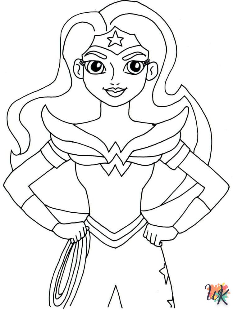 imprimer coloriage Wonder Woman  pour enfant