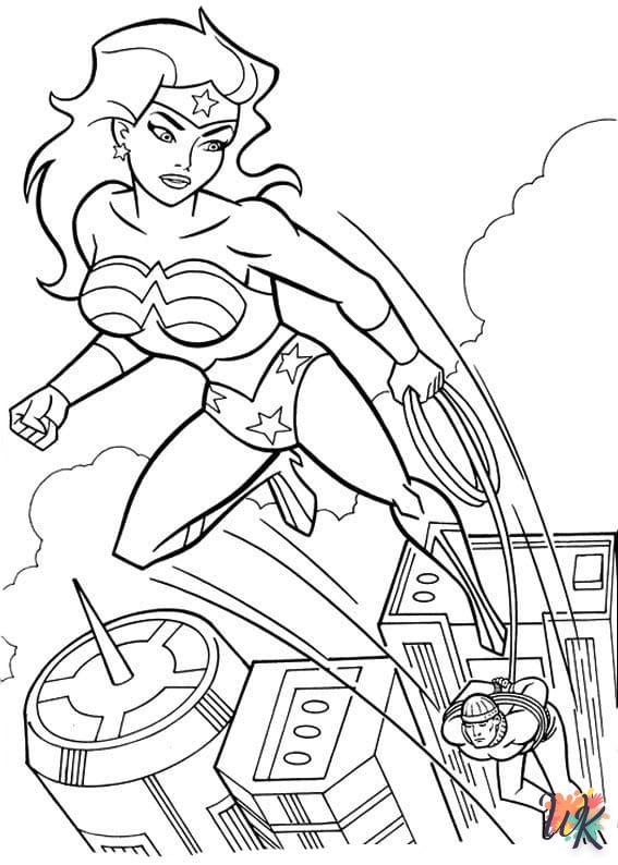 coloriage Wonder Woman  enfant 6 ans à imprimer 1