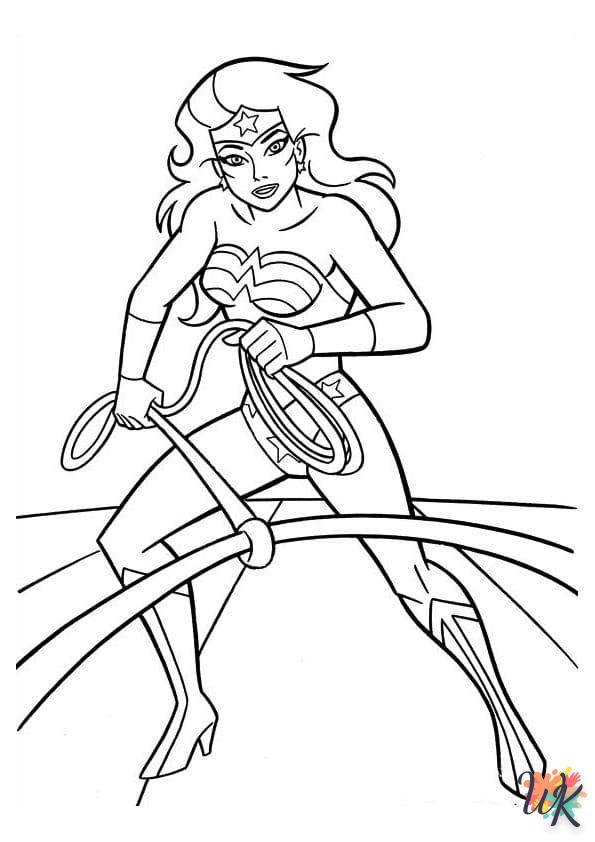 activité coloriage Wonder Woman  en ligne