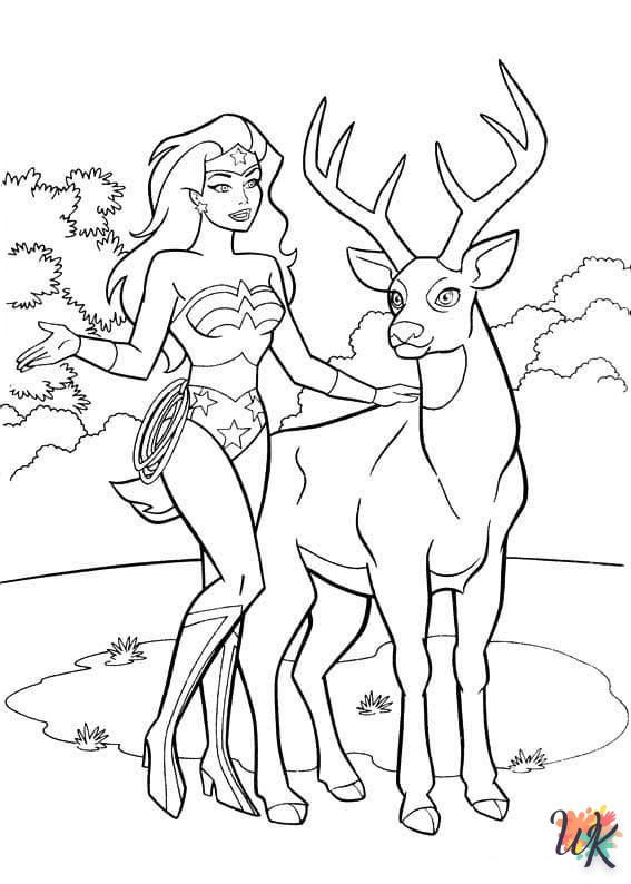 coloriage Wonder Woman  pour enfant de 10 ans