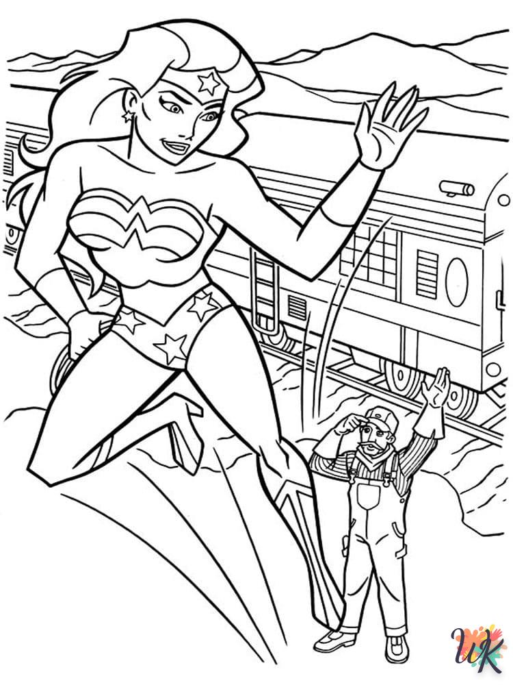 coloriage Wonder Woman  pour enfant de 4 ans