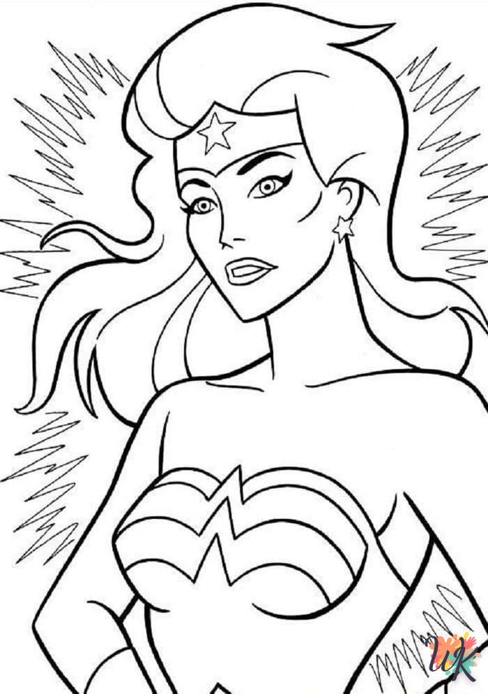 coloriage Wonder Woman  à imprimer pour enfant de 12 ans