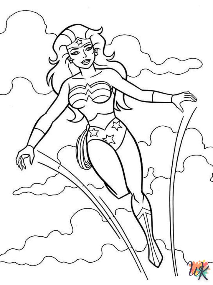 coloriage Wonder Woman  pour enfants a imprimer gratuit