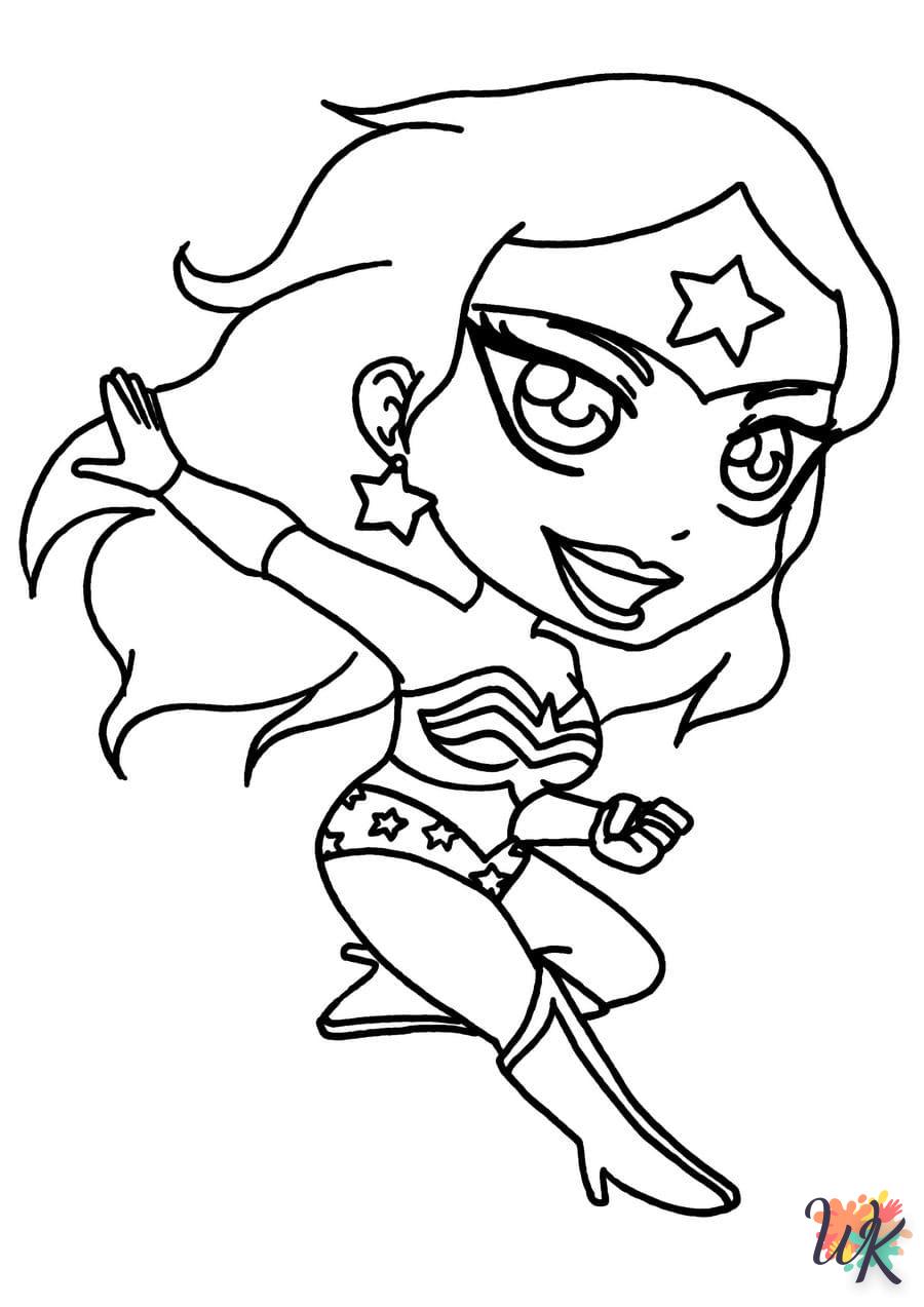 coloriage Wonder Woman  pour enfants