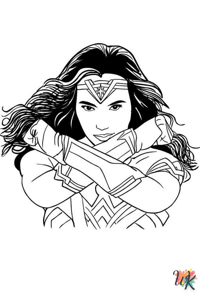 coloriage Wonder Woman  pour enfant de à imprimer 1