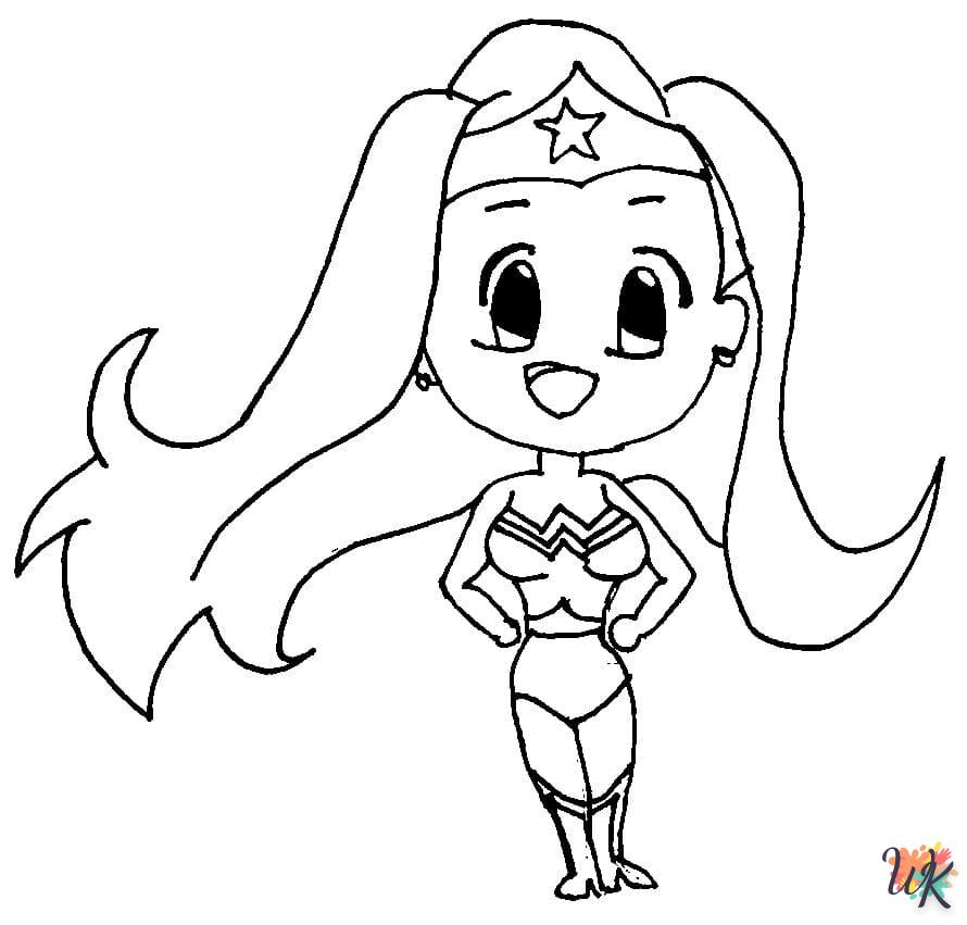 coloriage Wonder Woman  d'enfant a imprimer 1