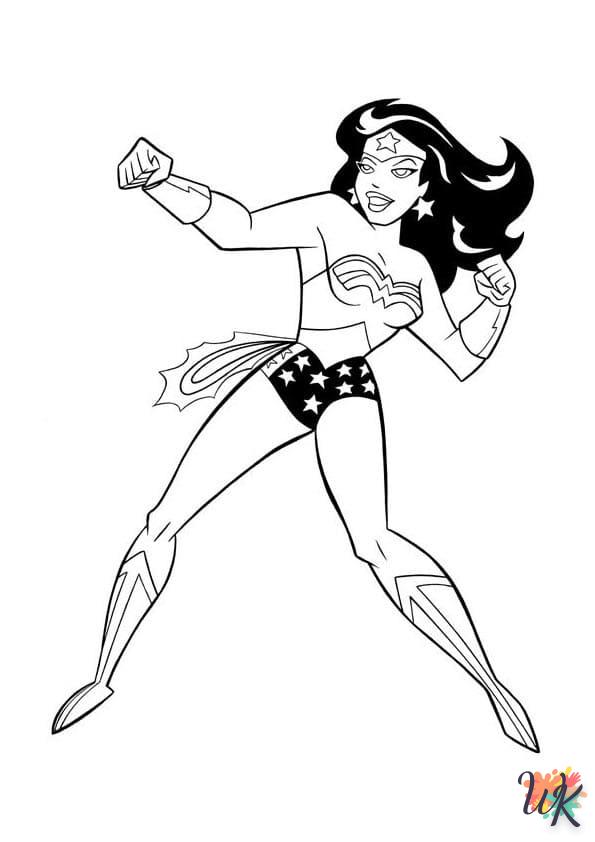 coloriage Wonder Woman  à imprimer pour enfant de 2 ans