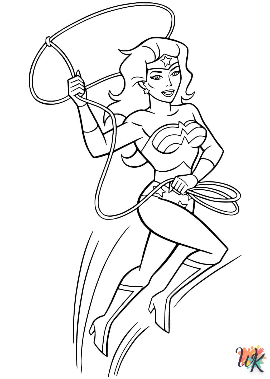 coloriage Wonder Woman  d'enfant a imprimer