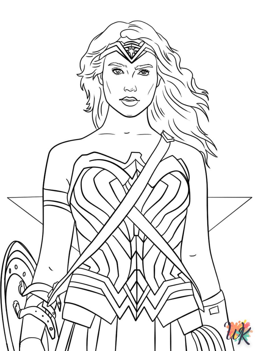 coloriage Wonder Woman  pour enfants à imprimer