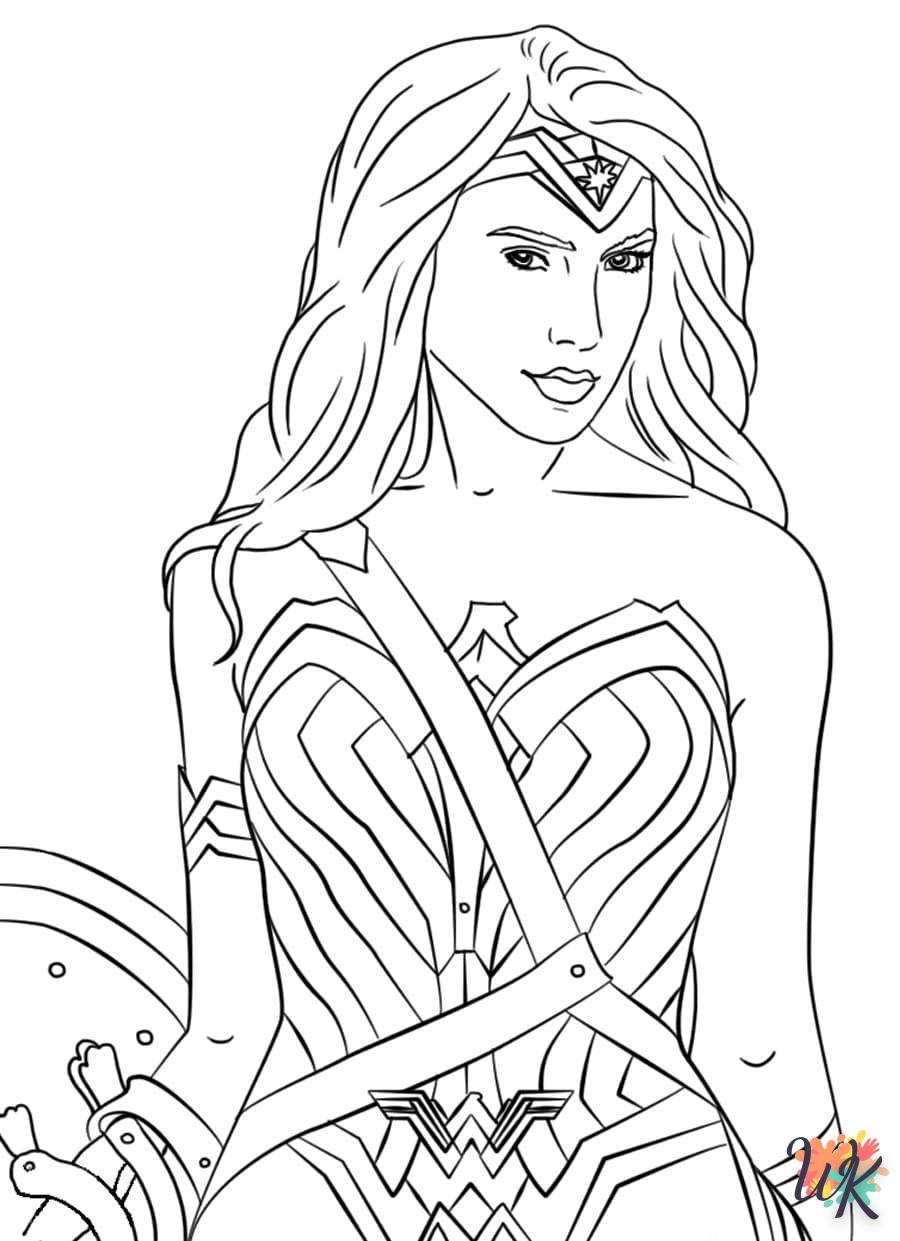 coloriage Wonder Woman  gratuit en ligne