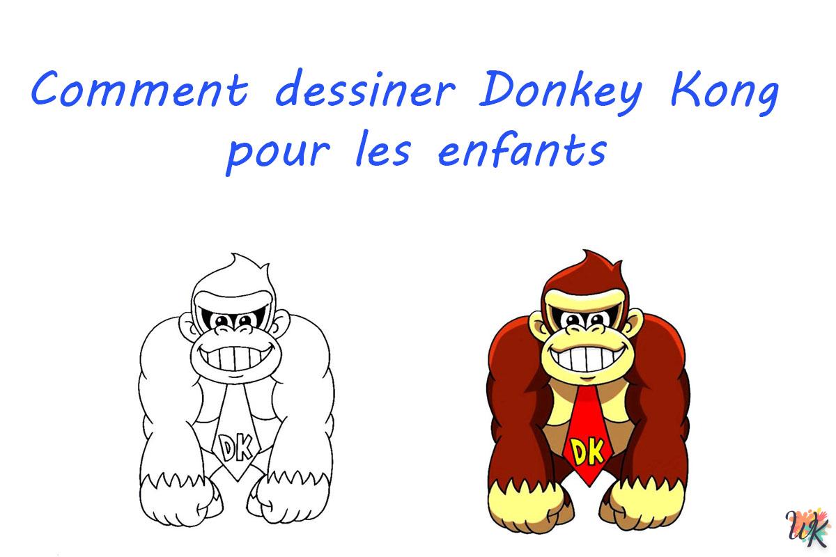 How to draw Donkey Kong for kids