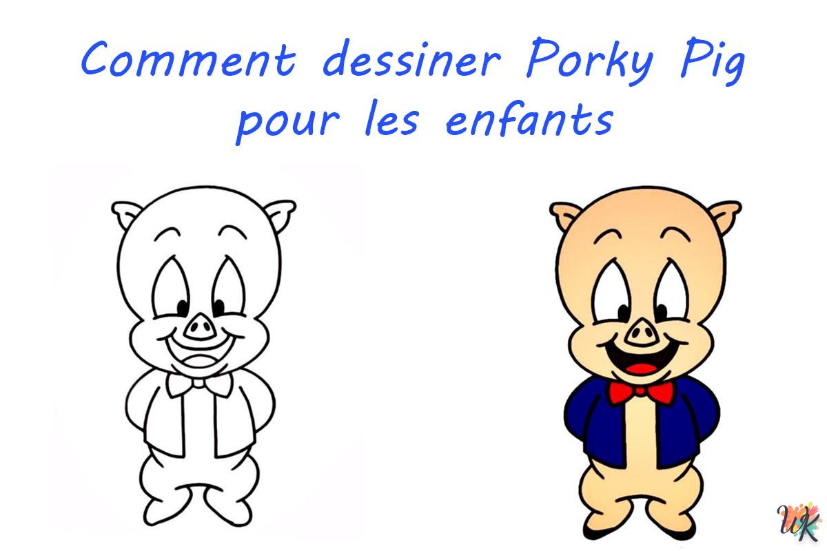 Comment dessiner Porky Pig pour les enfants