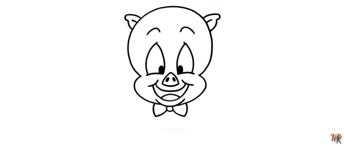 Comment dessiner Porky Pig – Étape 3