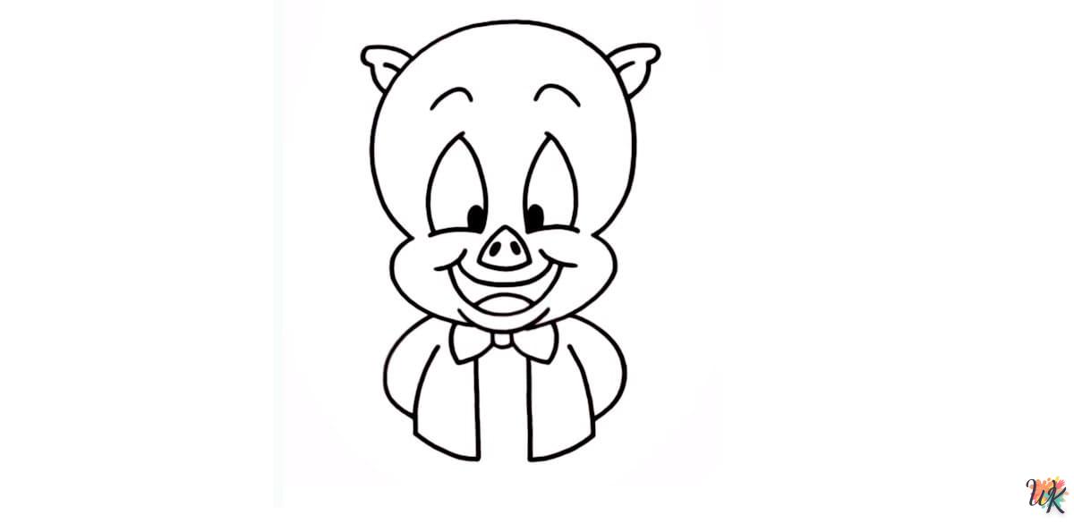 Comment dessiner Porky Pig – Étape 4
