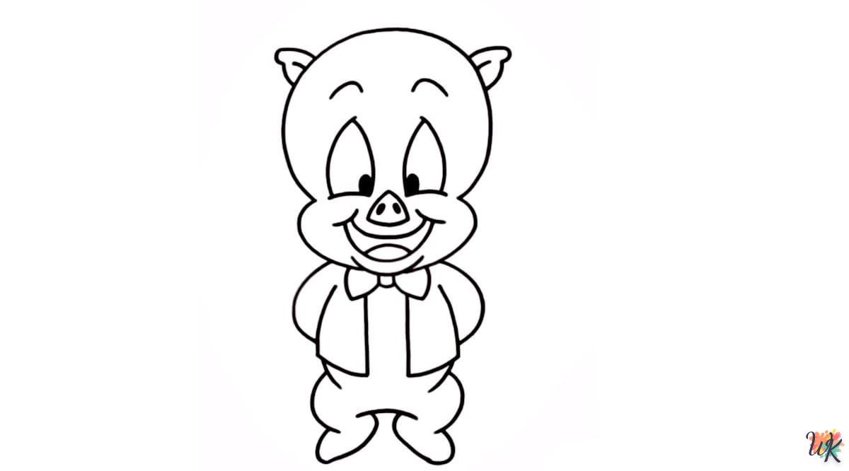 Comment dessiner Porky Pig – Étape 6