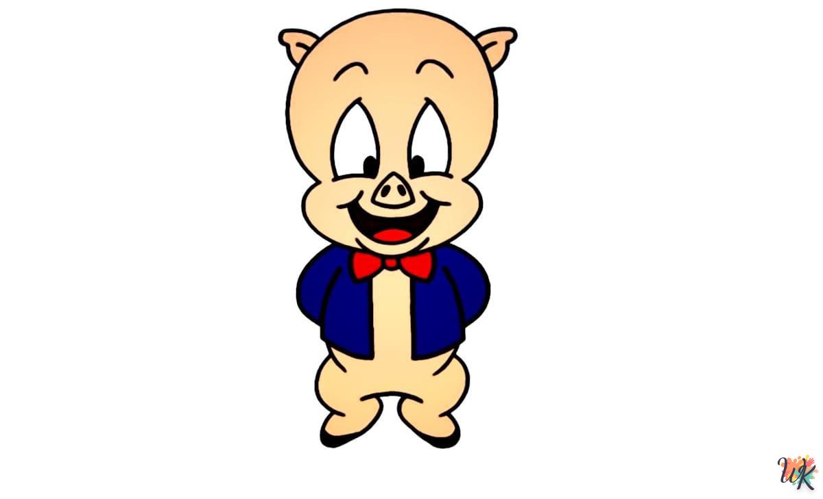 Comment dessiner Porky Pig – Étape 7