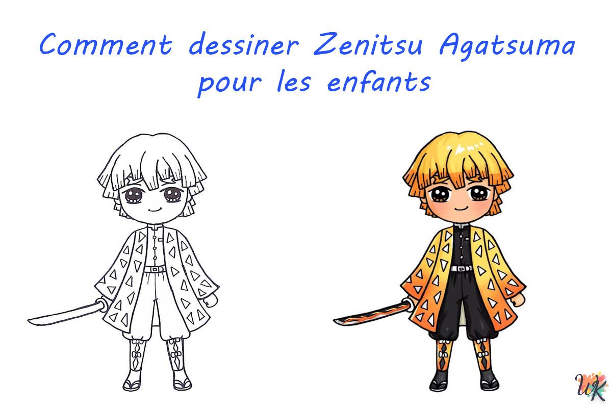 Comment dessiner Zenitsu Agatsuma pour les enfants