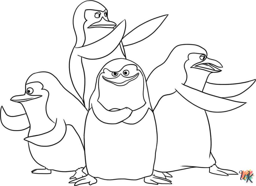 coloriage Pingouins de Madagascar  en ligne pour enfant