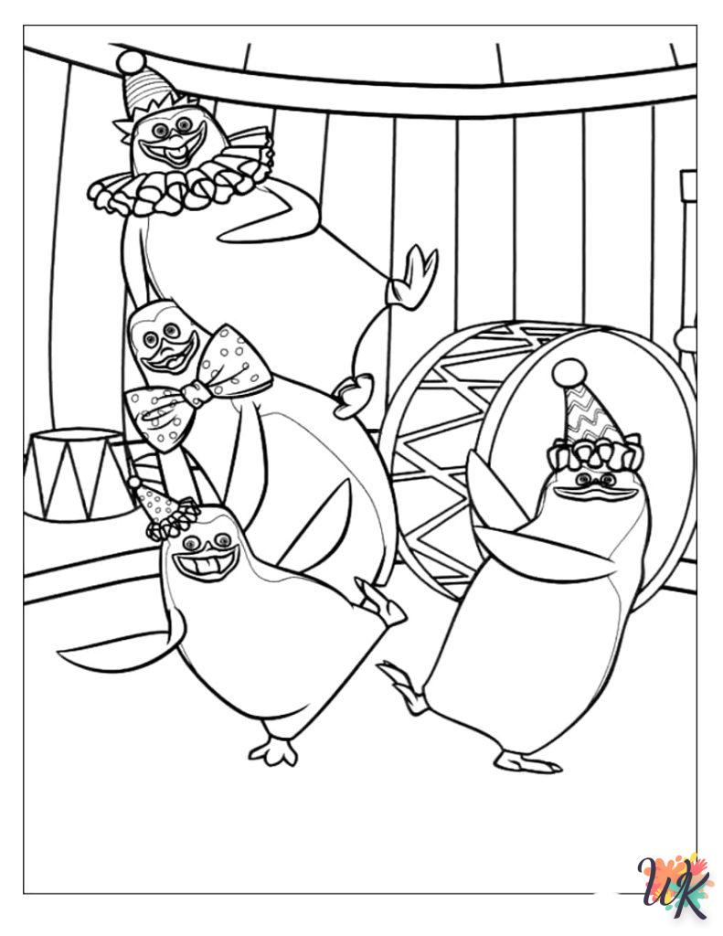 imprimer coloriage Pingouins de Madagascar  pour enfant 1