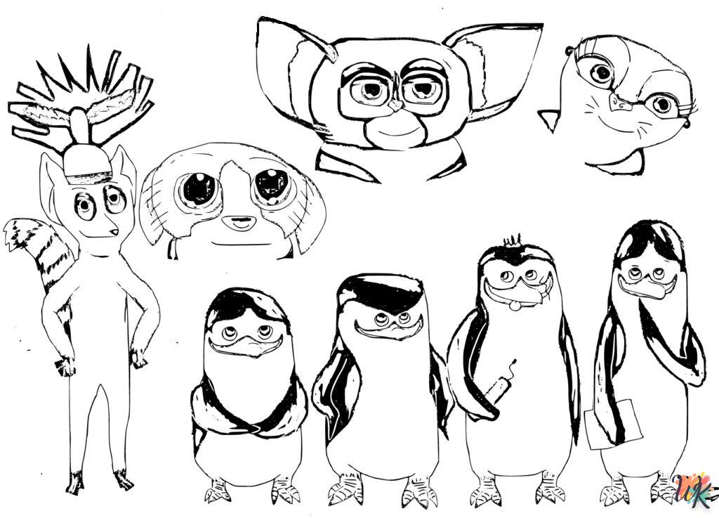 coloriage Pingouins de Madagascar  en ligne gratuit pour 12 ans