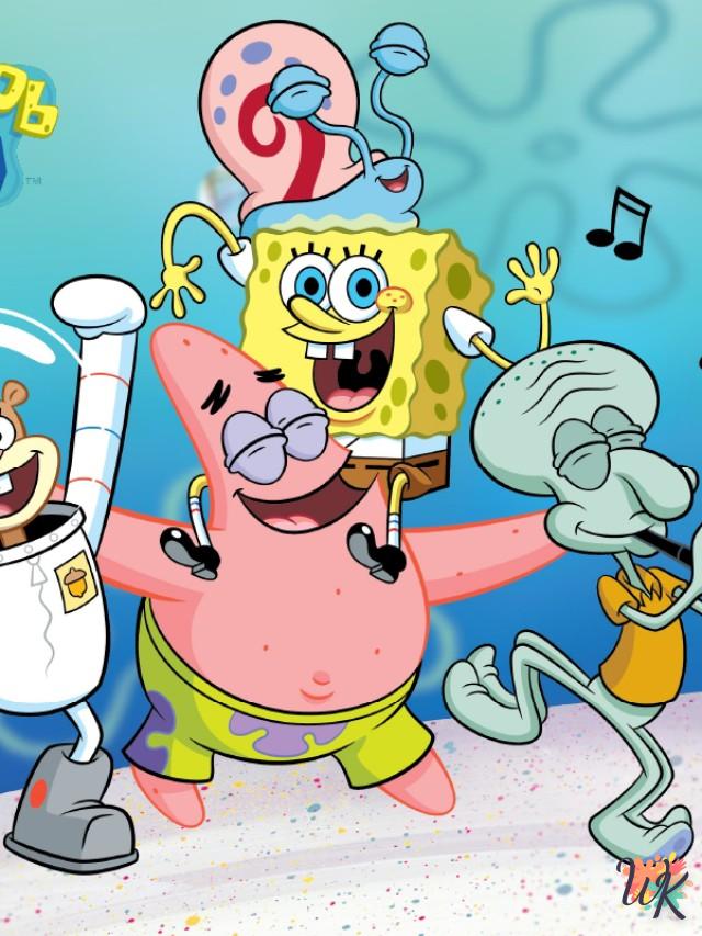 Top 7 des coloriages des personnages de SpongeBob.