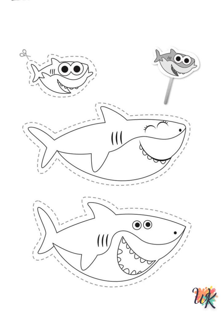 coloriage Baby Shark  a imprimer enfant 6 ans