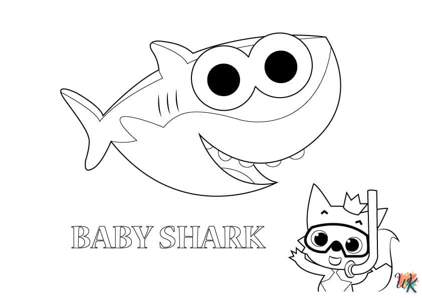 coloriage Baby Shark  a imprimer gratuitement