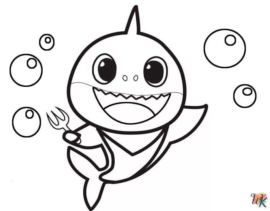 coloriage Baby Shark  en ligne pour enfant