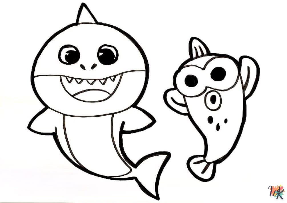 coloriage Baby Shark  à imprimer pour enfant de 6 ans 1