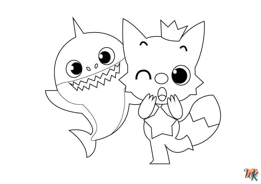 coloriage Baby Shark  a telecharger