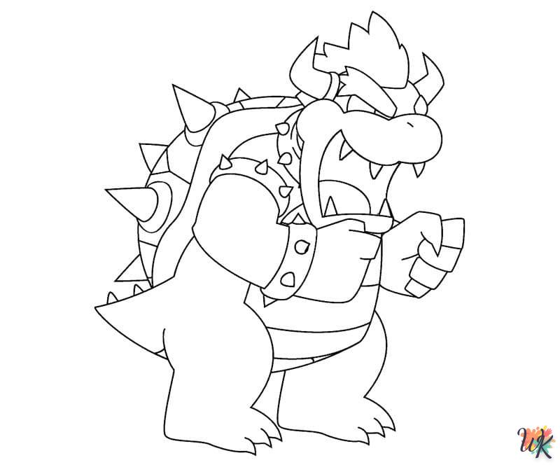 coloriage Bowser  gratuit à imprimer