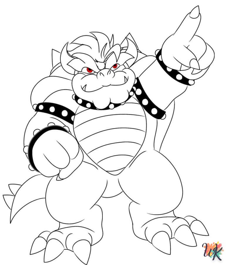 coloriage Bowser  à imprimer pour enfant de 12 ans