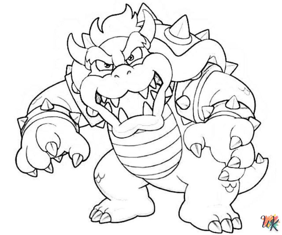 coloriage Bowser  pour enfant de 3 ans 1