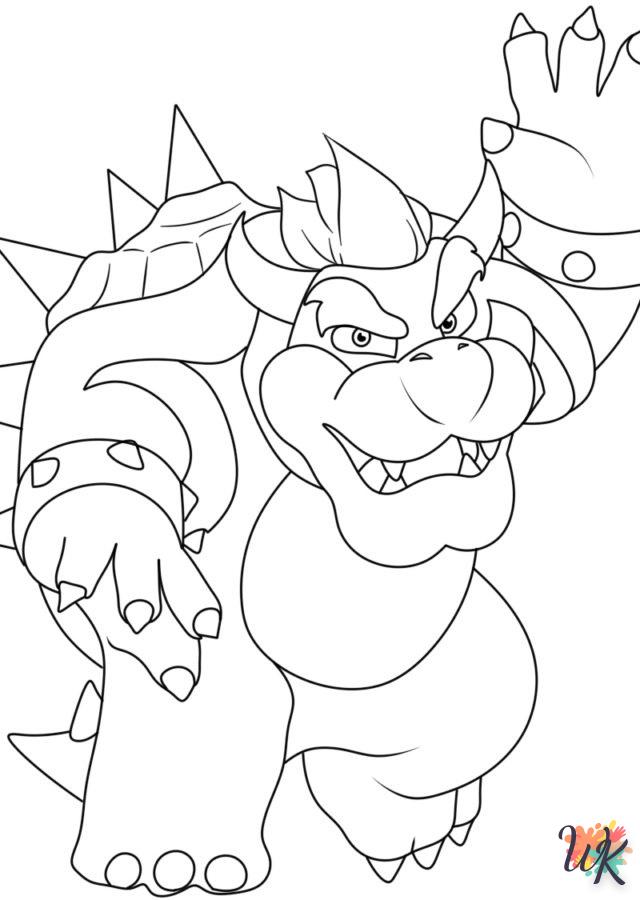 coloriage Bowser  à imprimer pour enfant de 6 ans