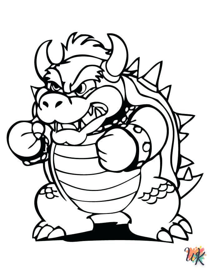 coloriage Bowser  pour enfant de 6 ans