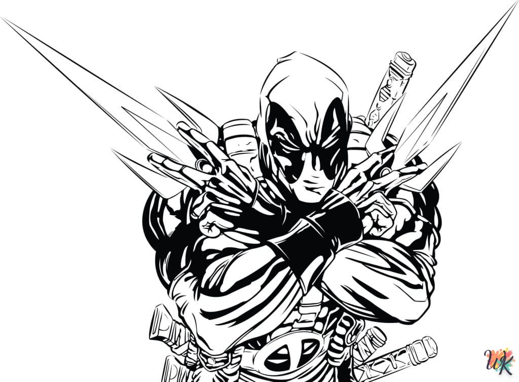 coloriage deadpool  d'enfant a imprimer