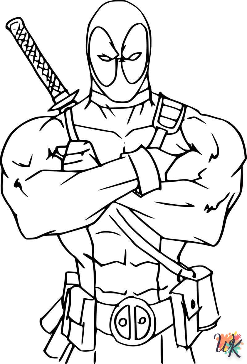 coloriage deadpool  enfant a imprimer 1