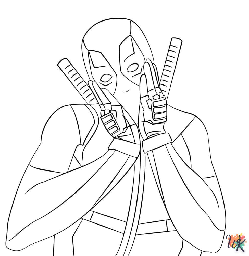 coloriage deadpool  enfant à imprimer pdf 1