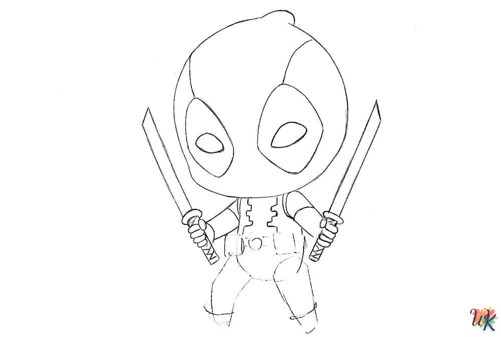 image pour coloriage deadpool  enfant 1