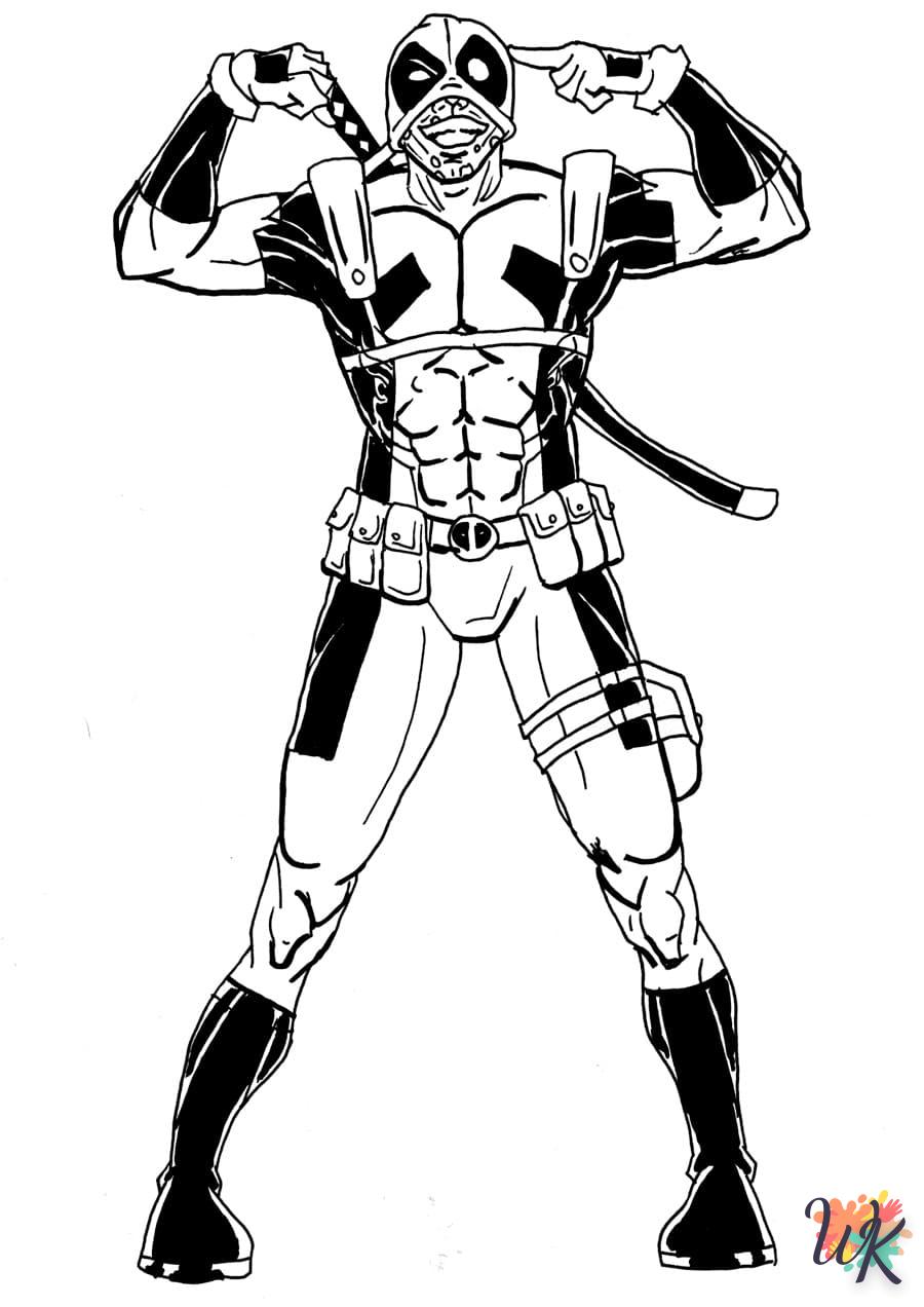 coloriage deadpool  de pour enfants 1