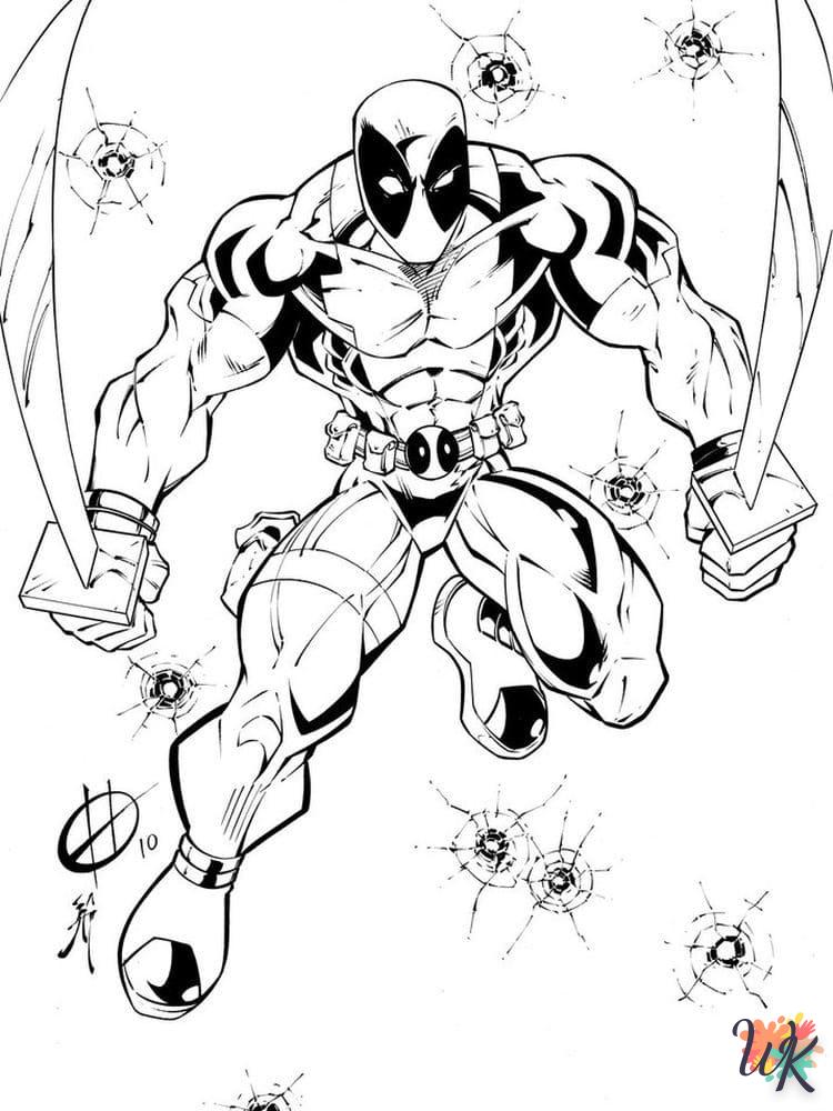 coloriage deadpool  pour enfant de 10 ans