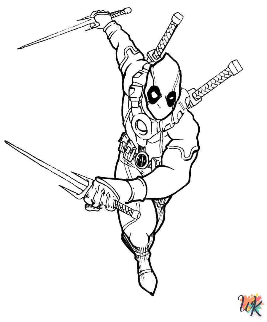 coloriage deadpool  enfant 8 ans a imprimer 1