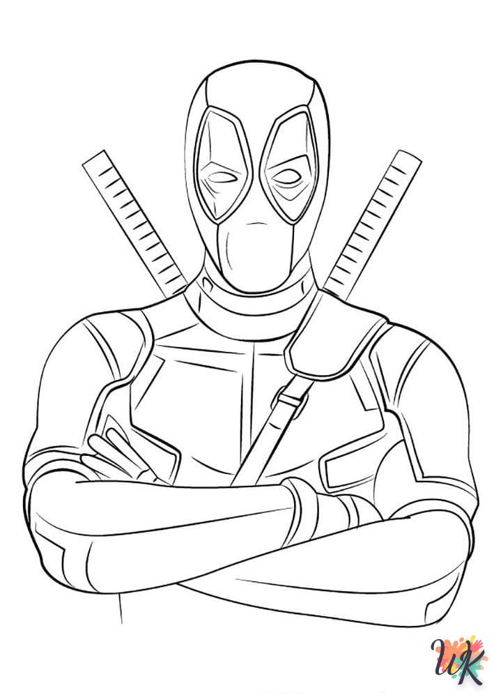 coloriage deadpool  pour bebe a imprimer