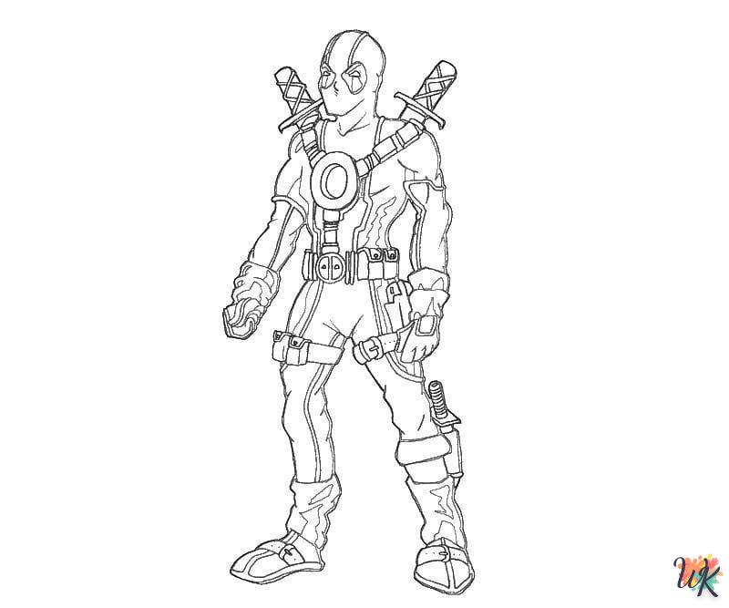 coloriage deadpool  à imprimer