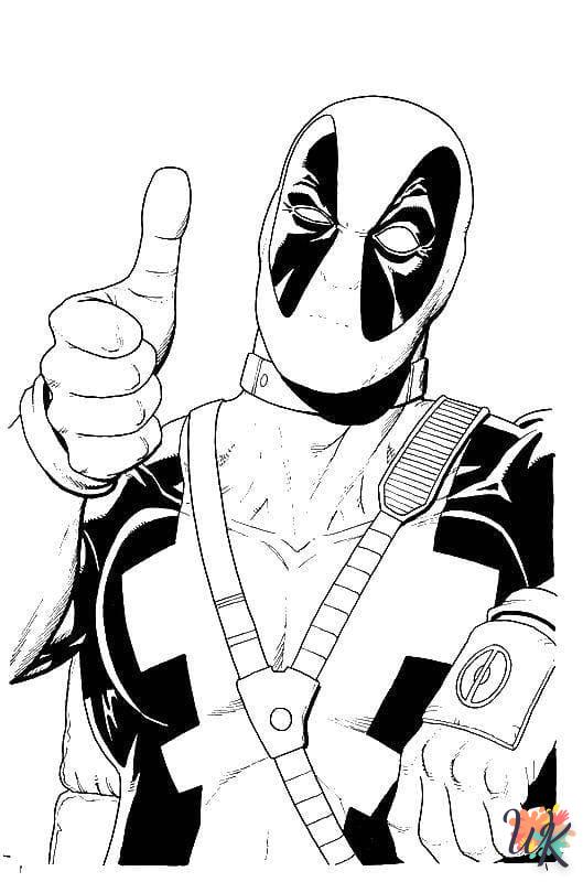 coloriage deadpool  pour enfants à télécharger